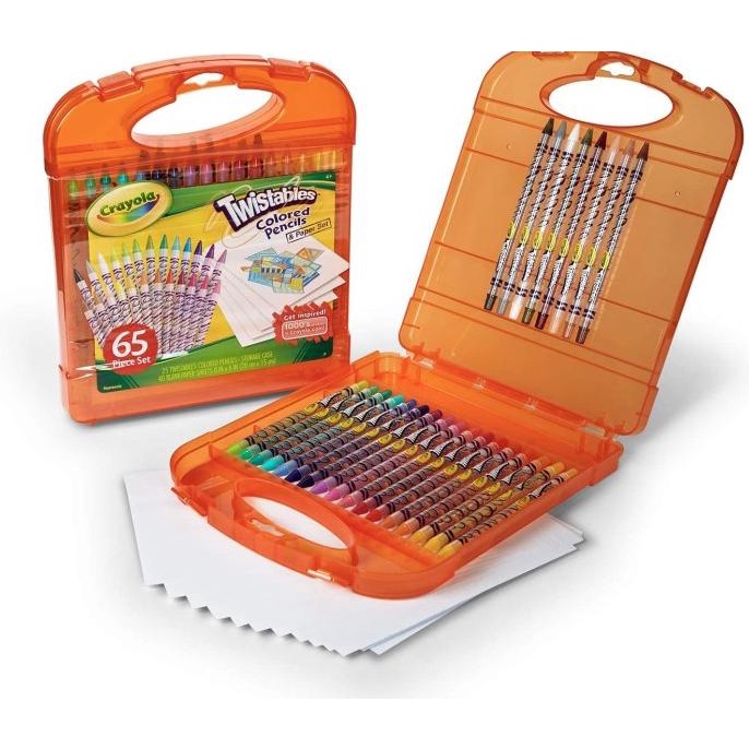 

Crayola Twistable Colored Pencils & Paper Set 65 Pcs Dengan Tas
