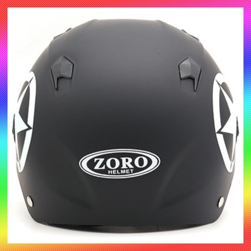 (MAINANKYU) ZORO Helm Sepeda Skuter Motor Elektrik Half Face Visor - Black