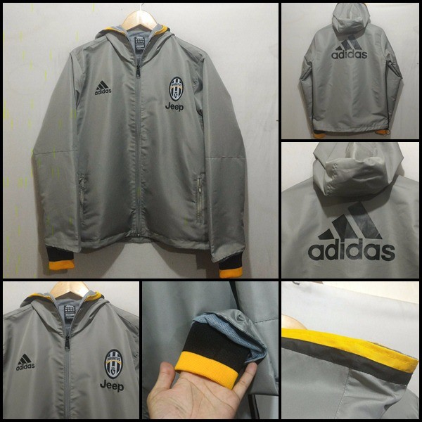 EXCLUSIVE Jaket GO / Grade Ori JUVENTUS Parasut Grey 2016/2017 PALING MURAH