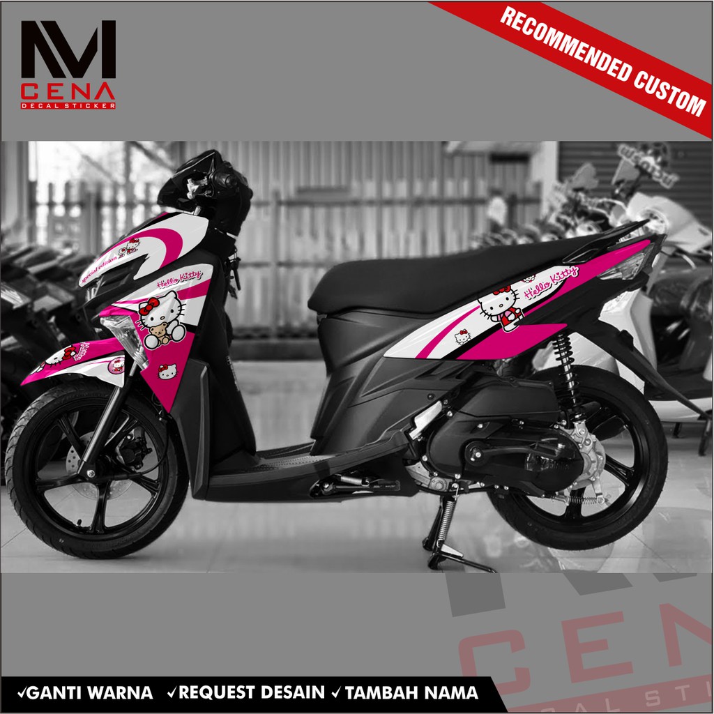 Sticker Decal Soul GT 125 Full Body, Sticker Mio Soul GT 125 Striping Soul GT 125 Hello kitty
