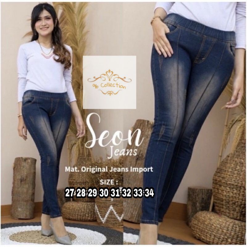 RHIANA JEGGING JEANS BY CANTIQUE / LEGGING JEANS POLOS / SEON JEANS / EQUAL JEANS / jegging jeans / 