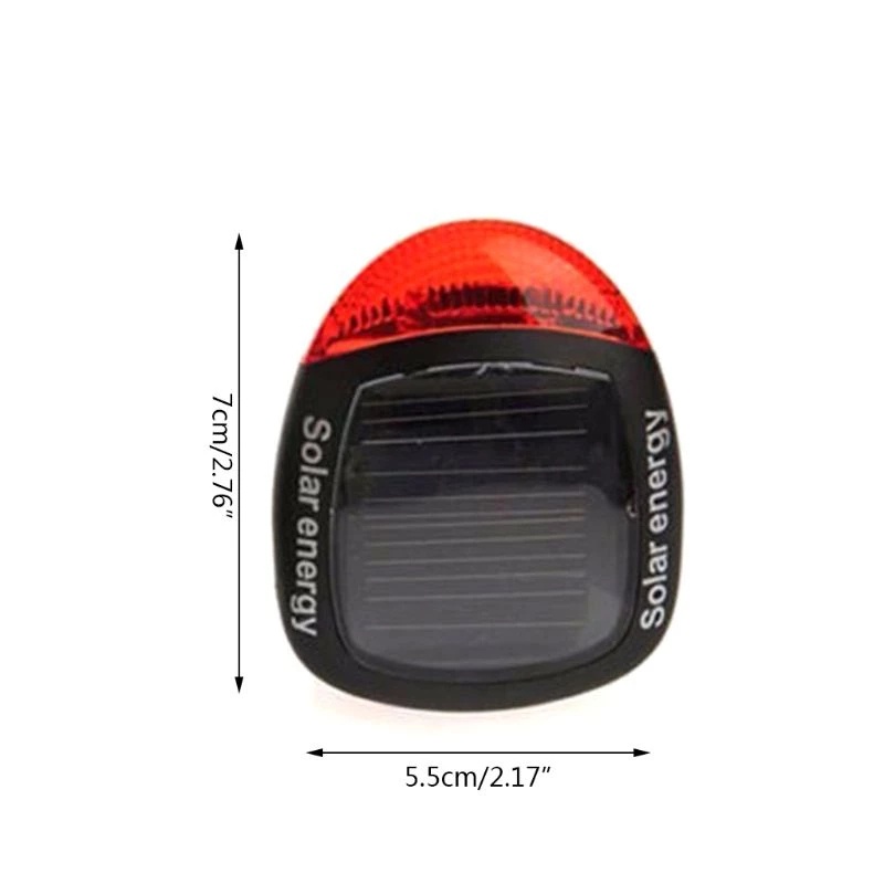 1 Pcs Mini LED Solar Charging Bicycle Rear Light/ Portable Night Road Cycling Safety Lamp