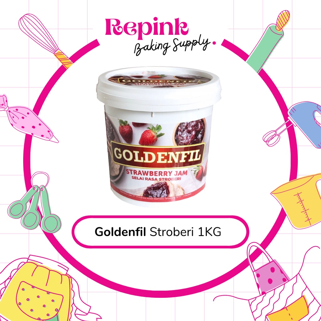 

Goldenfil Stroberi 1kg | Selai Stroberi 1kg