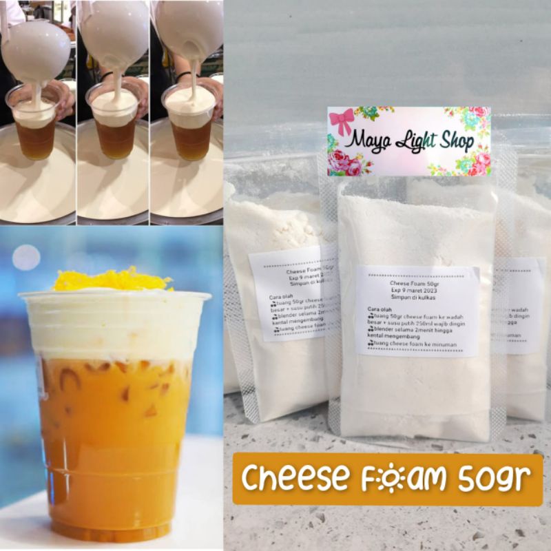 Cheese Foam 50gr Cheese Tea Drink Bubuk Keju Kerry Putih Untuk Minuman Murah Halal