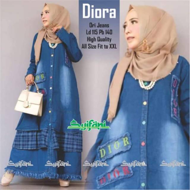 DIORA GAMIS JEANS WASH ORI SYIFANI