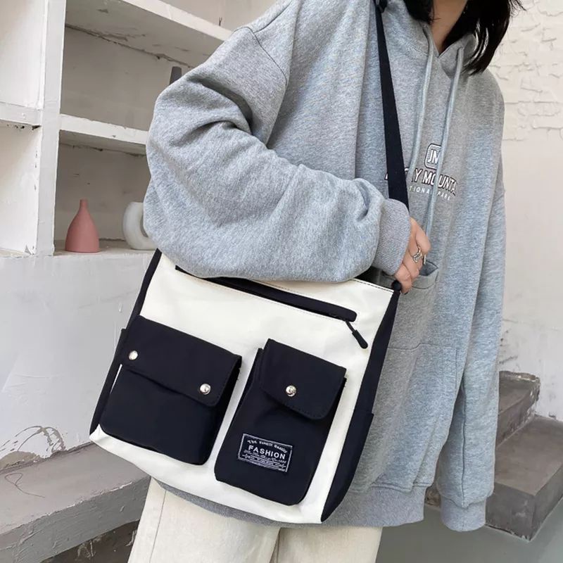 TAS TOTE BAG WANITA BISA SELEMPANG KOREAN STYLE HANFENG