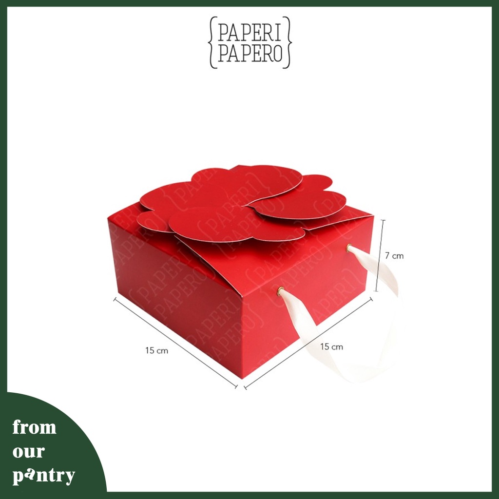 

Paperi Papero - 5pcs Red Clover Box isi 1 Kotak Kue Kering Merah