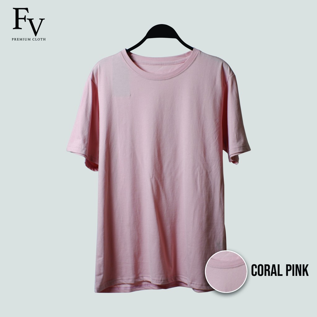 KAOS POLOS DISTRO PINK POLOS PRIA/WANITA KATUN POLOS