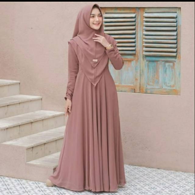 Set gamis syari terbaru mayra syari