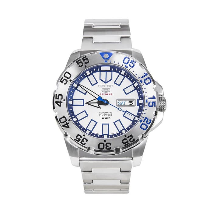 Seiko 5 Sports SRP481K1 Automatic White Dial Stainless Steel