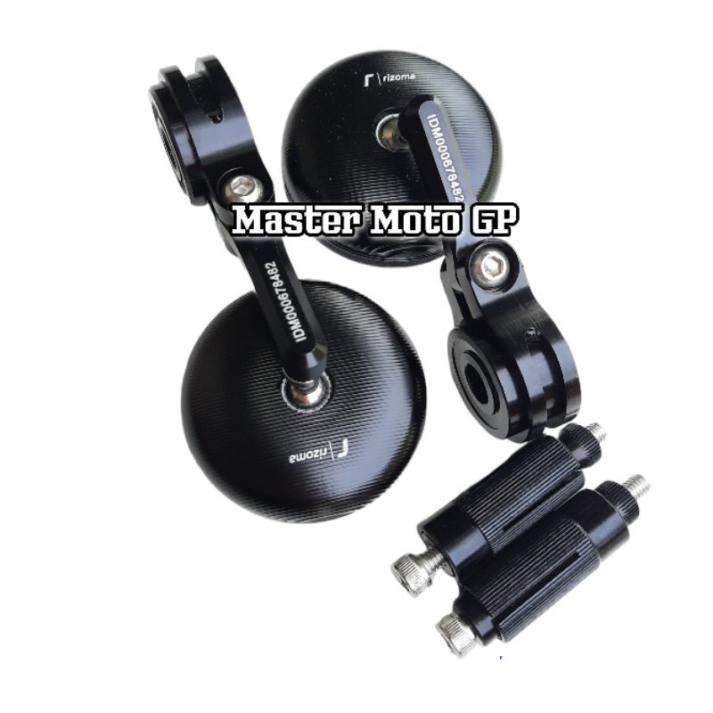 spion jalu 2186 full cnc Rizoma bar end mirror rizoma full cnc black - silver vario beat scoopy vespa scooter retro fino fazzio