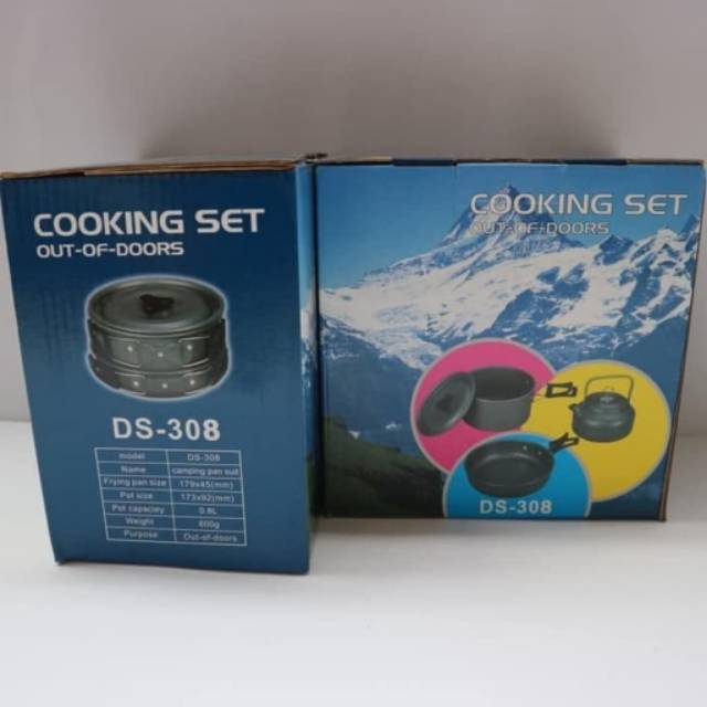 Nesting Alat Masak DS-308 Fullset ada Teko