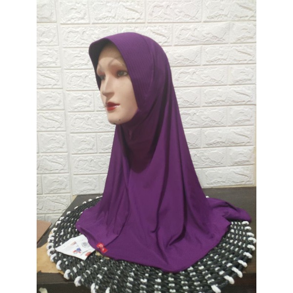 Hijab instan Bergo zoya marsha HB&HL HEIQ-Ungu terong HB heiq