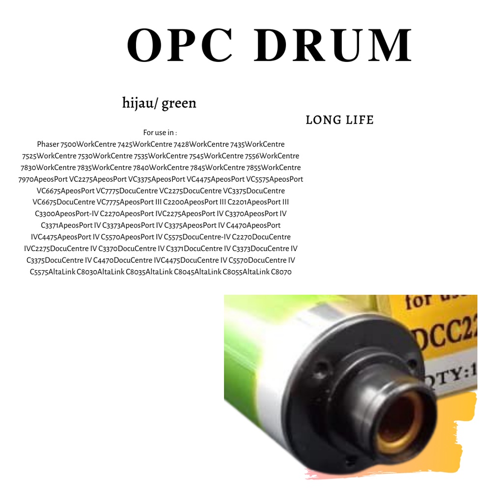 OPC Drum Xerox WorkCentre 7525 7530 7535 7545 7556 7830 DC C2270 3370 3375 4470 5570 Hijau Fuji