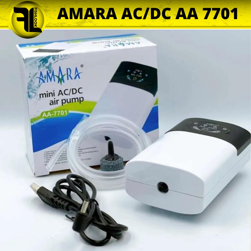 Amara pompa udara ACDC AC DC aerator aquarium AA-7701 amara aa 7701