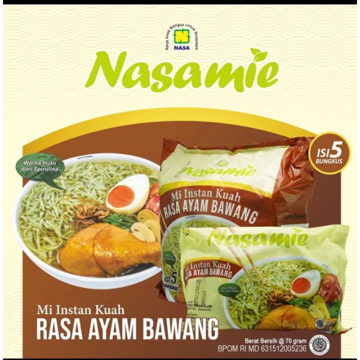 

Nasamie Mie Instan Nasa - Terbaru Nasamie Spirulina Isi 5 bungkus - Mie Ayam Bawang