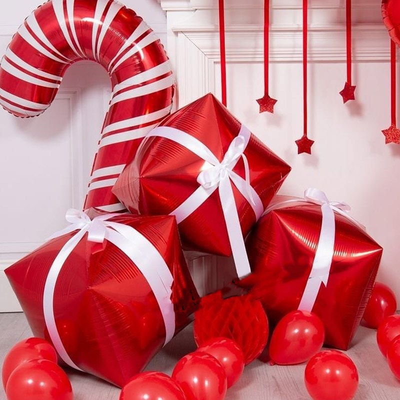 [ Christmas DIY Cane Balloons Decoration for Home Merry Christmas Party Shopping Mall Hotel Background ]