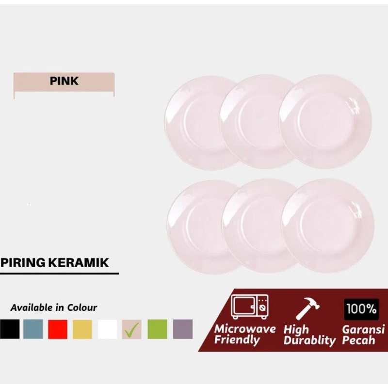Gelas Piring Mangkok makan Keramik || Piring makan Pink Gelas Pink shabby keramik
