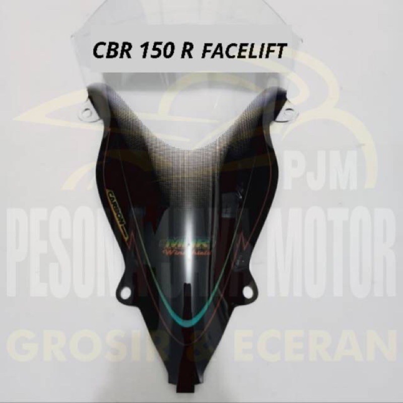 Visor Windshield Cbr 150r New 2021 Akai Racing Black Series