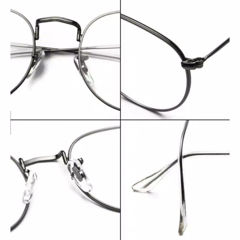 Kacamata Korea Frame Oval Lensa Bening Korean Fashion Sunglasses