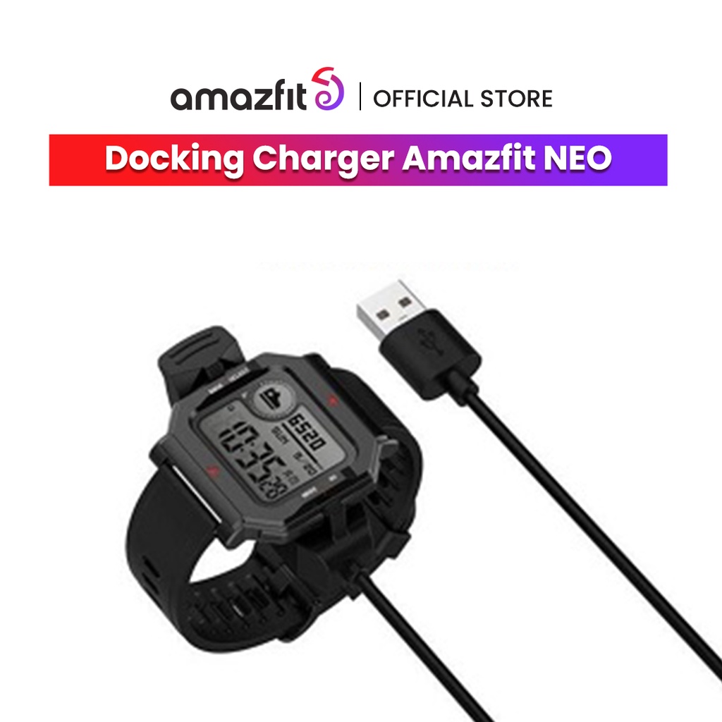 Docking Charger Amazfit Neo Smartwatch Aksesoris USB Cable - Black