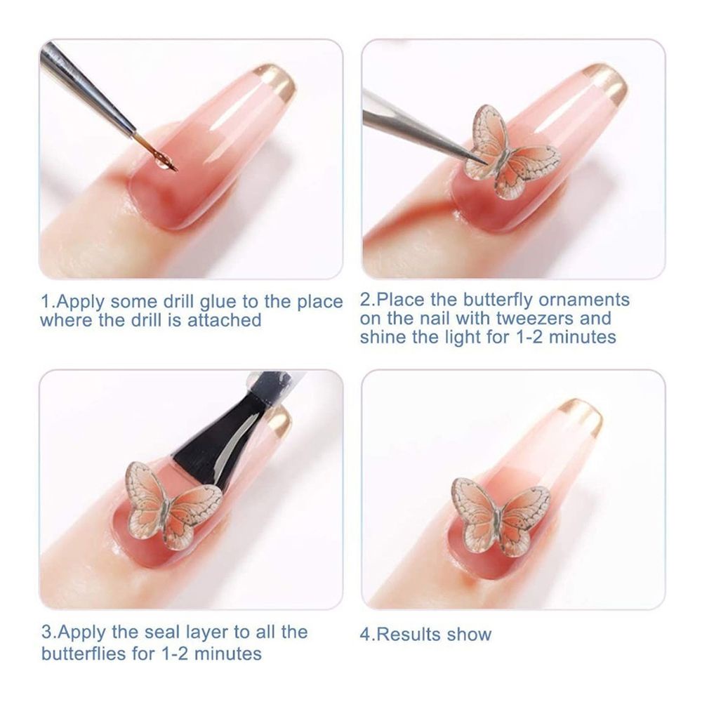 Fujia Manik-Manik Berlian Imitasi Bentuk Beruang 3D Gaya Jepang / Korea Untuk Dekorasi Nail Art DIY