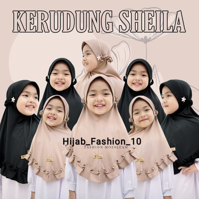 Kerudung Sheila Anak Instant Premium 3-6 Tahun Ori By Desmonda Hijab Terbaru | Jilbab Lucu Bayi Perempuan Sekolah Tk |Hijab Tanggung Baby Sd Bahan Jersey Lembut Adem