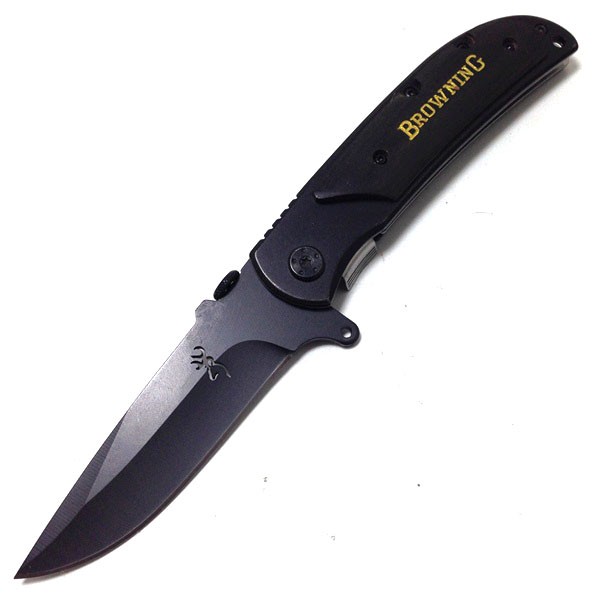 Pisau Lipat Knife Knive Outdoor Browning Hitam