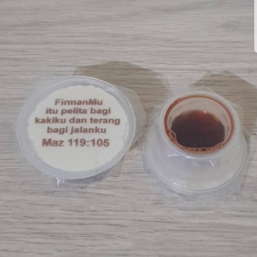 

Minuman Perjamuan + Hosti Ayat Gerejawi LITE Isi 200 cup Besar