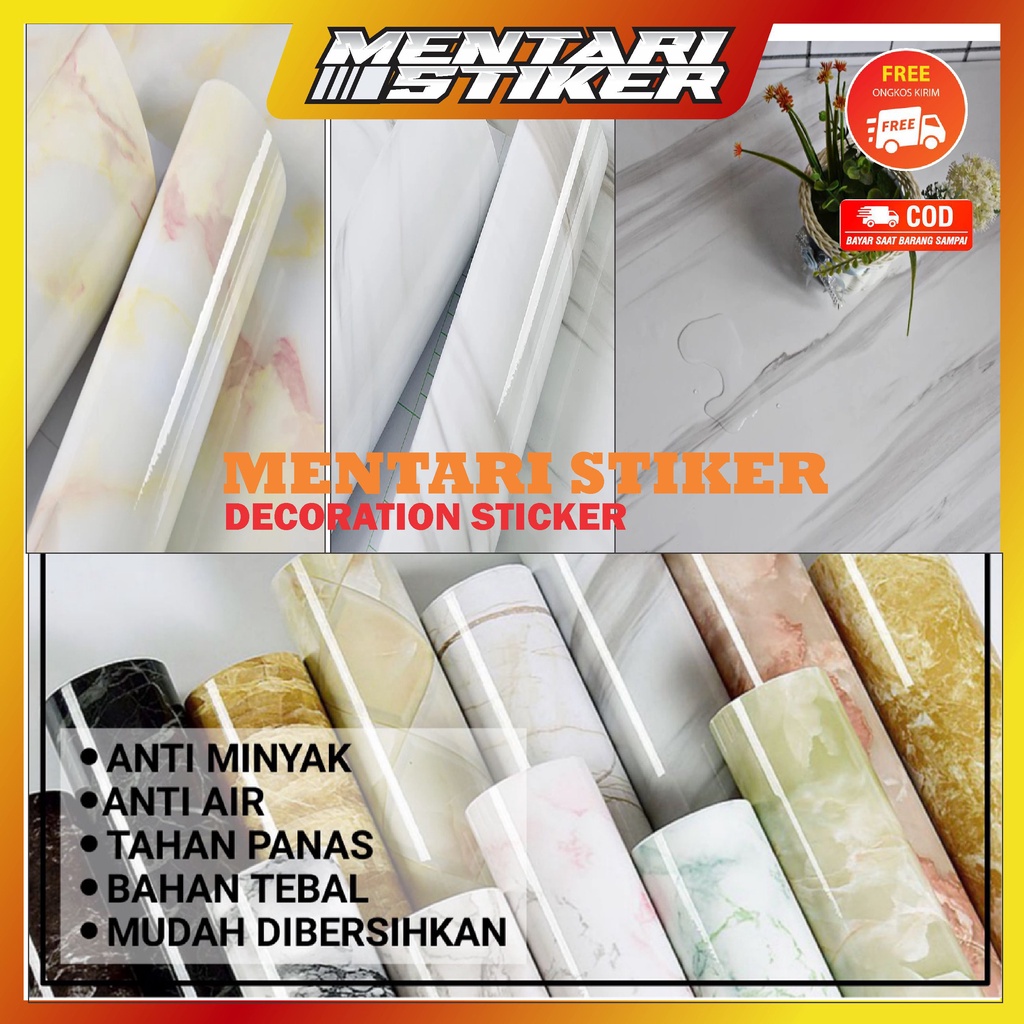 WALLSTIKER MOTIF MARMER STIKER MOTIF MARMER STIKER MAEMER MEJA KANTOR WALLSTIKER MARMER LEMAI DAPUR