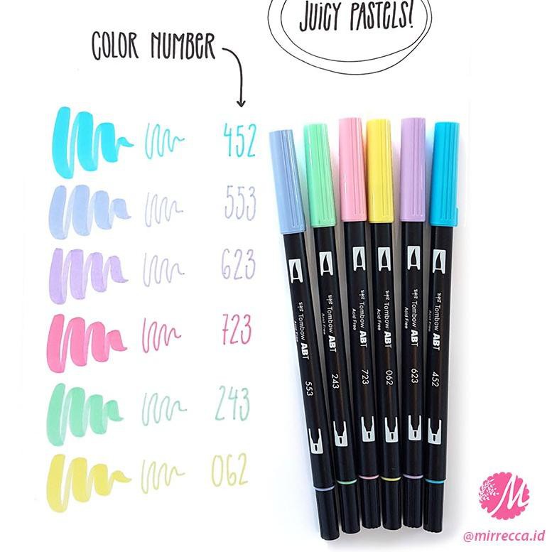 

[WH0433] TOMBOW ABT DUAL BRUSH PEN PASTEL COLOURS COLLECTION | KOLEKSI 18 WARNA PASTEL PENA KUAS ART