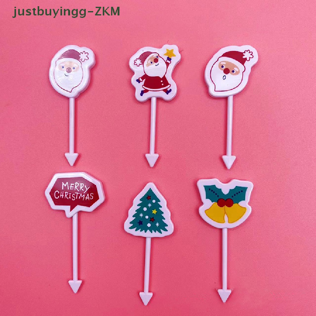 Garpu Buah Mini Motif Kartun Warna Acak Untuk Dekorasi Pesta