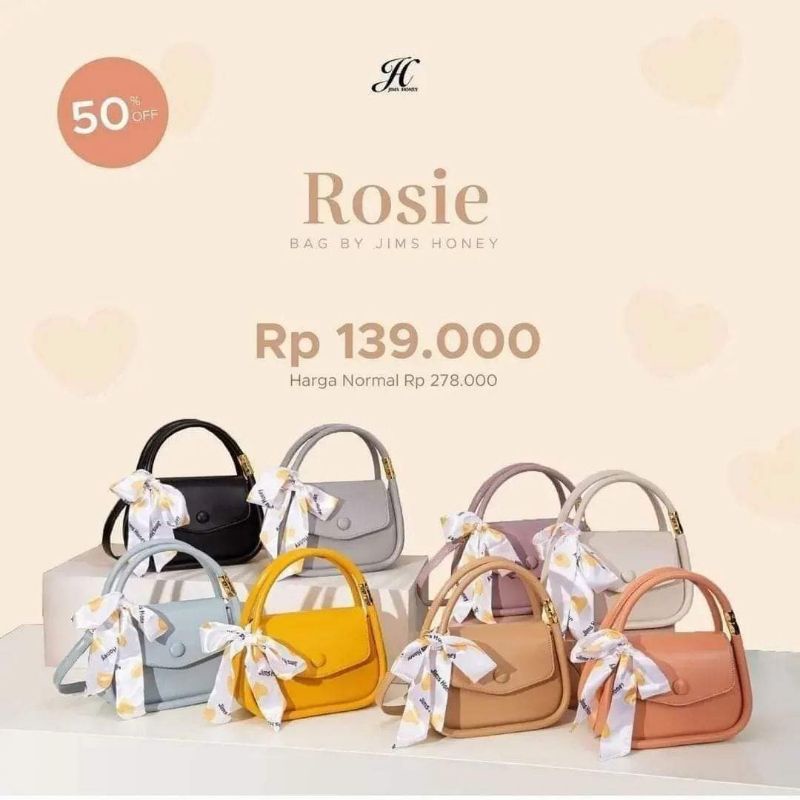 ROSIE BAG ORI JIMS HONEY TAS SLEMPANG WANITA FASHION IMPORT KOREA MURAH SUPLIER JIMSHONEY MALANG SUR