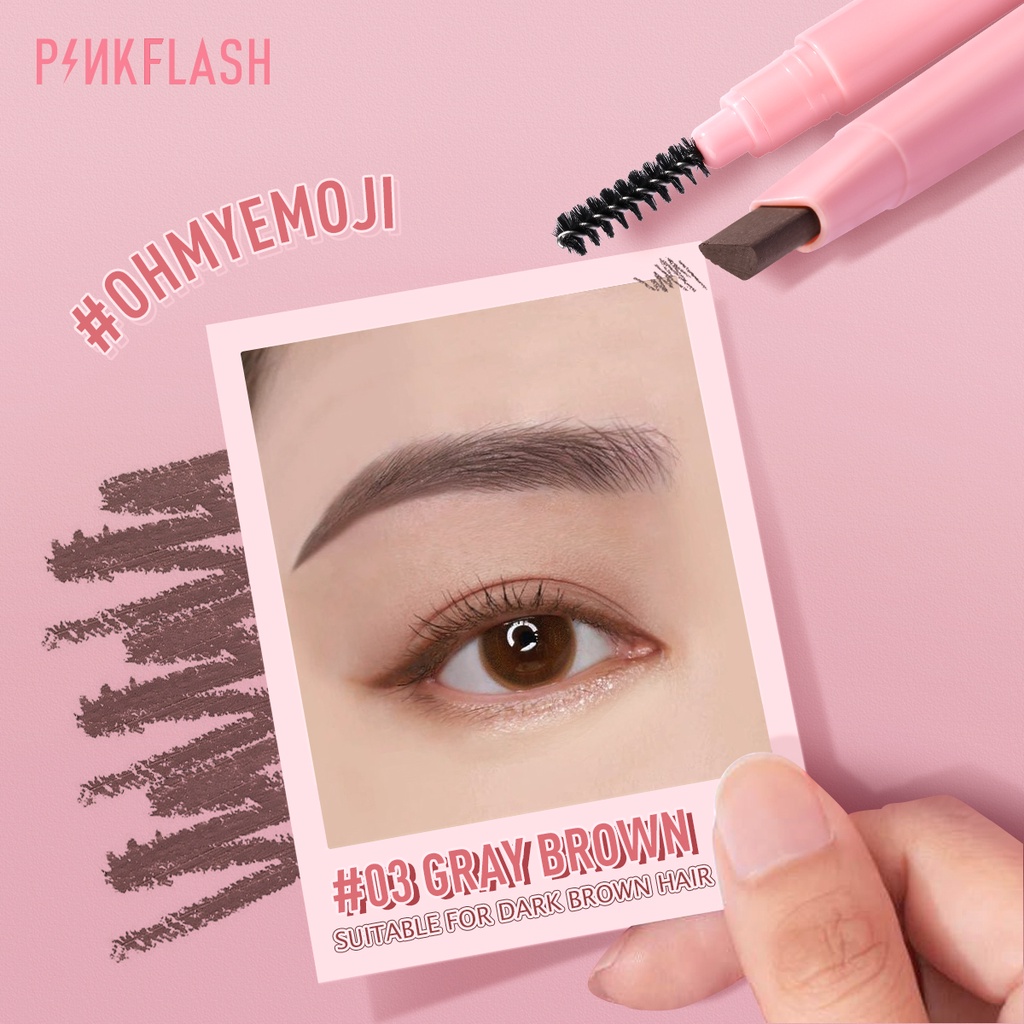 [ORI BPOM] PINKFLASH Waterproof Auto Eyebrow Pencil Lasting 8H Waterproof | PINKFLASH OhMyEmoji Automatic Eyebrow Pencil Tahan Air Pigmen Pensil Alis | Pensil Alis | Eye Brow | Automatic #PF-E09