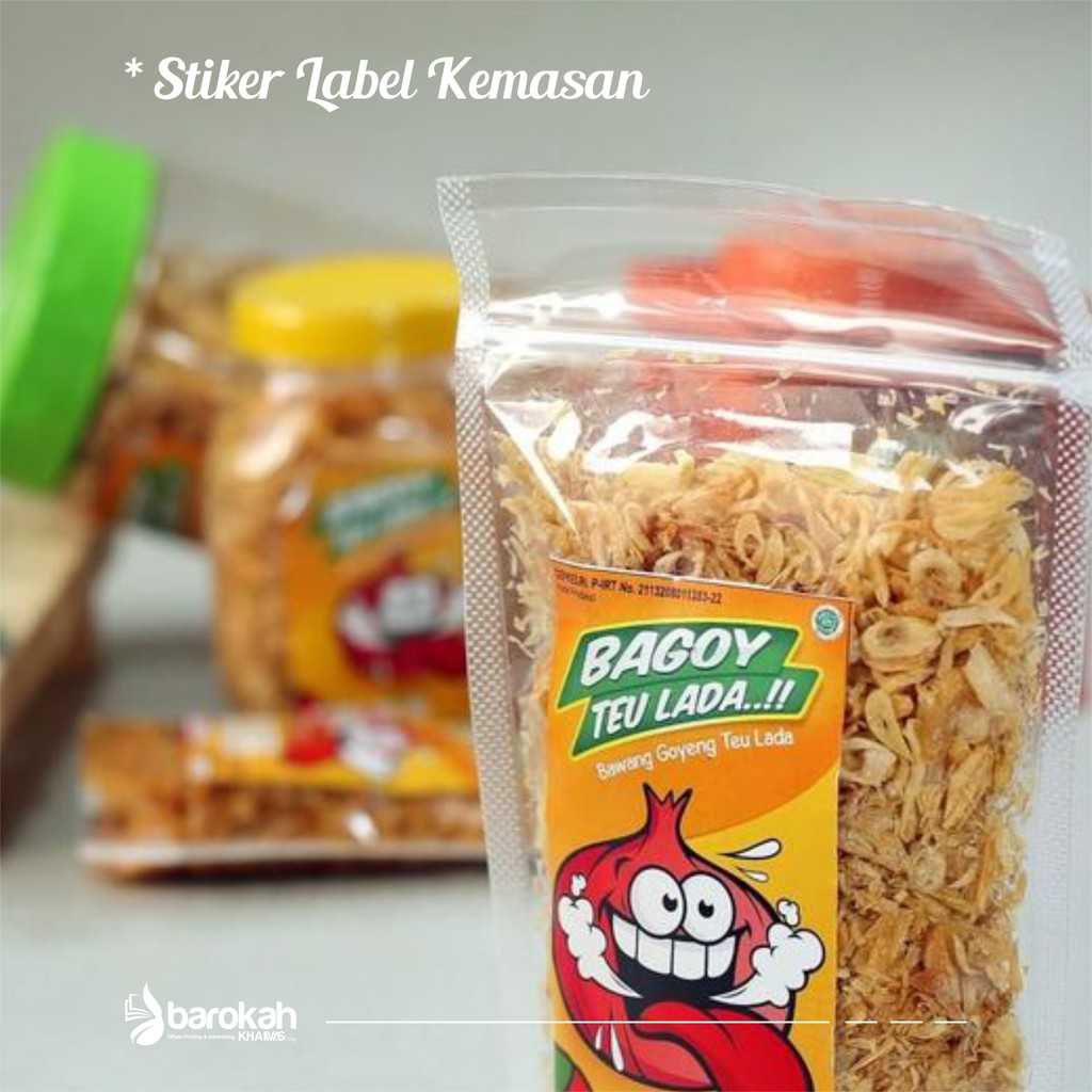 STIKER PRODUK Makanan, stiker label makanan/ produk dan lain-lain | Shopee Indonesia
