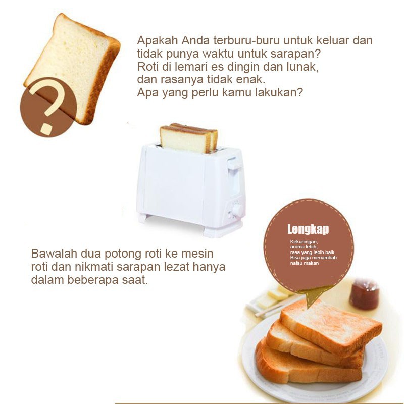 Toaster Pemanggang Roti Pop Up Otomatis