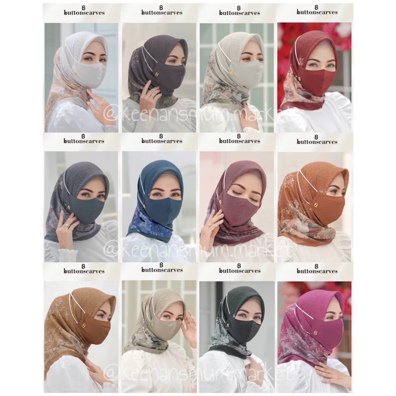Buttonscarves Everyday Monogram Mask