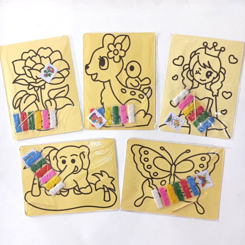 melukis pasir medium / mainan edukasi anak / mainan kreatifitas anak /