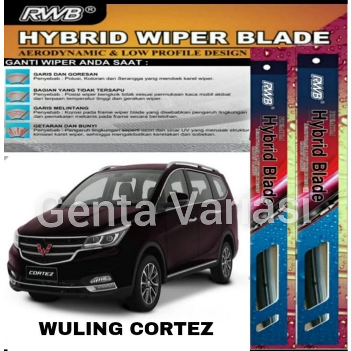 Wiper HYBRID Mobil Wuling Cortez Model Frameless