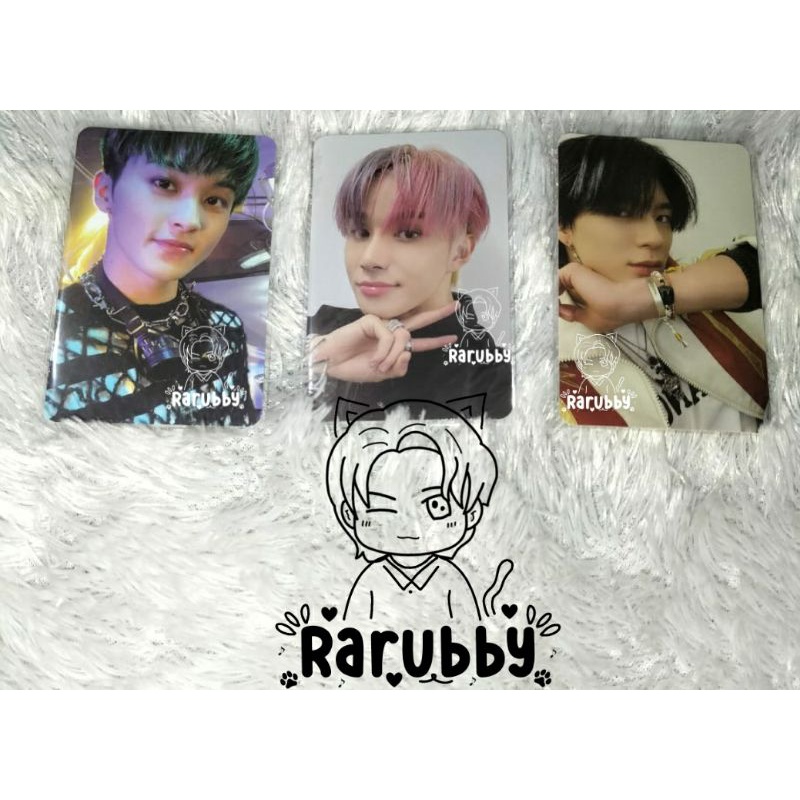 PHOTOCARD MARK LUGGAGE EARTHQUAKE, JUNGWOO LUGGAGE EARTHQUAKE, JENO CRAZY VERS