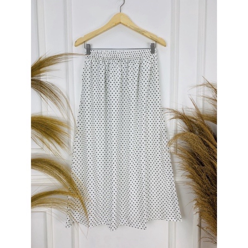 WOW - Rok Polka Skhirt Polkadot-PUTIH