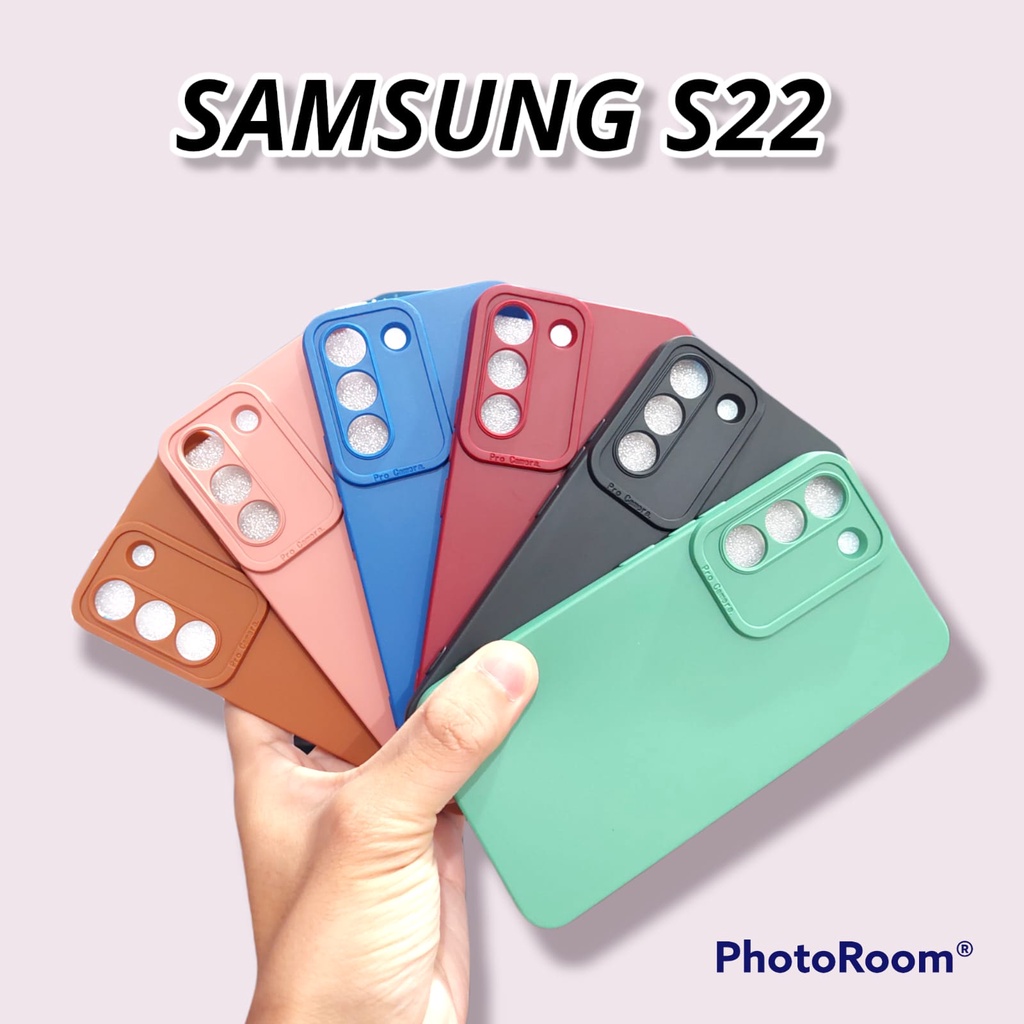 Pro Camera Soft Case Samsung A24 4G/A32 4G/A04E/S22/S22 Plus/S22 Ultra/A52/A52S/A03 Solid Color Angel Eye Lens