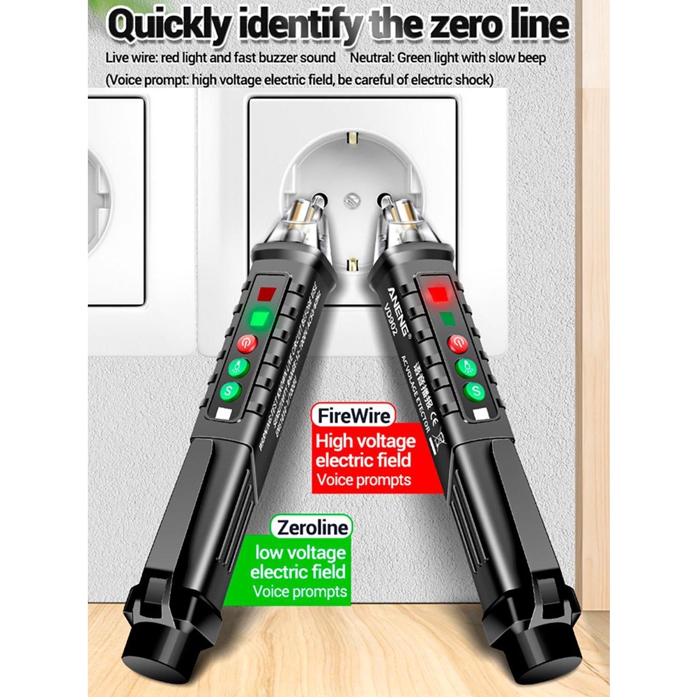 POPULAR Populer AC Voltage Detector Tester Multifungsi Pen Style Electroscope Tester Pen Pengukur Tegangan