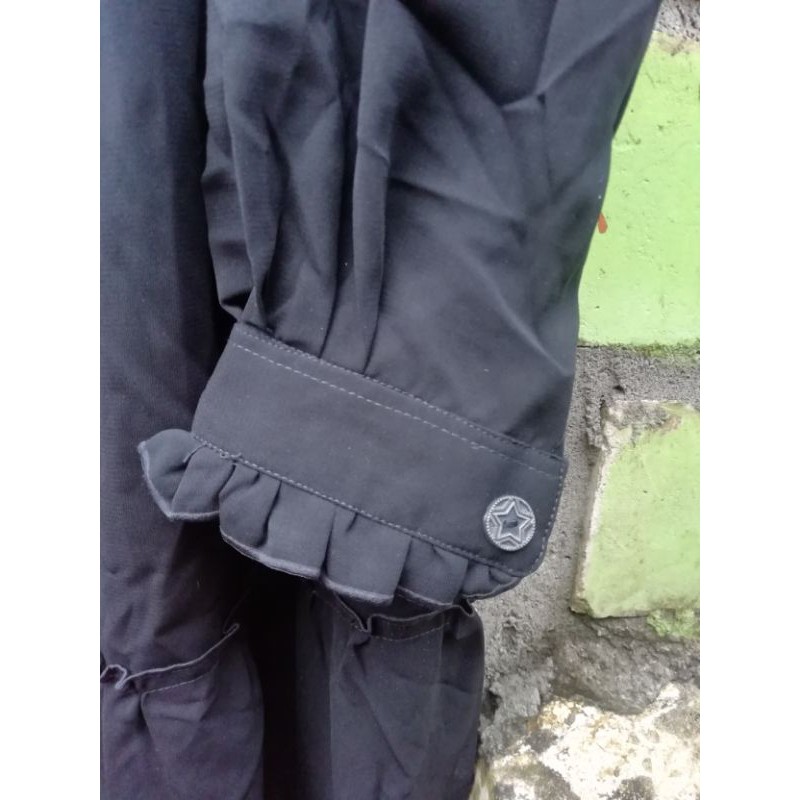 Jubah hitam set jilbab safar