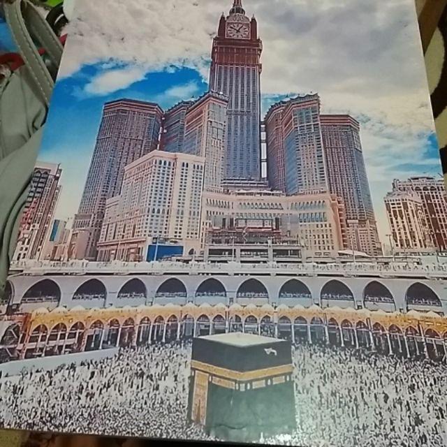 Hiasan Dinding Walldecor Rumah Hiasan Kabah Hiasan Kota Mekkah Hiasan Islami Ukuran 30x40