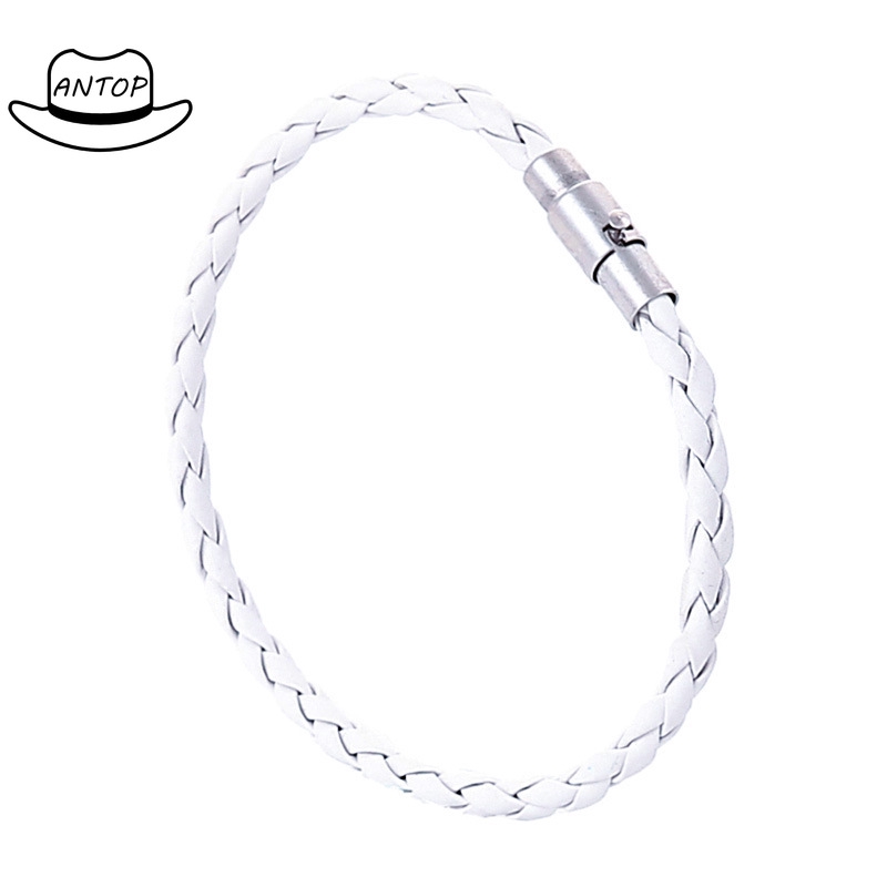 Antop！Gelang Fashion Korea Multi-layer Anyaman Gelang Tali Kulit Bengkok Model Pasangan