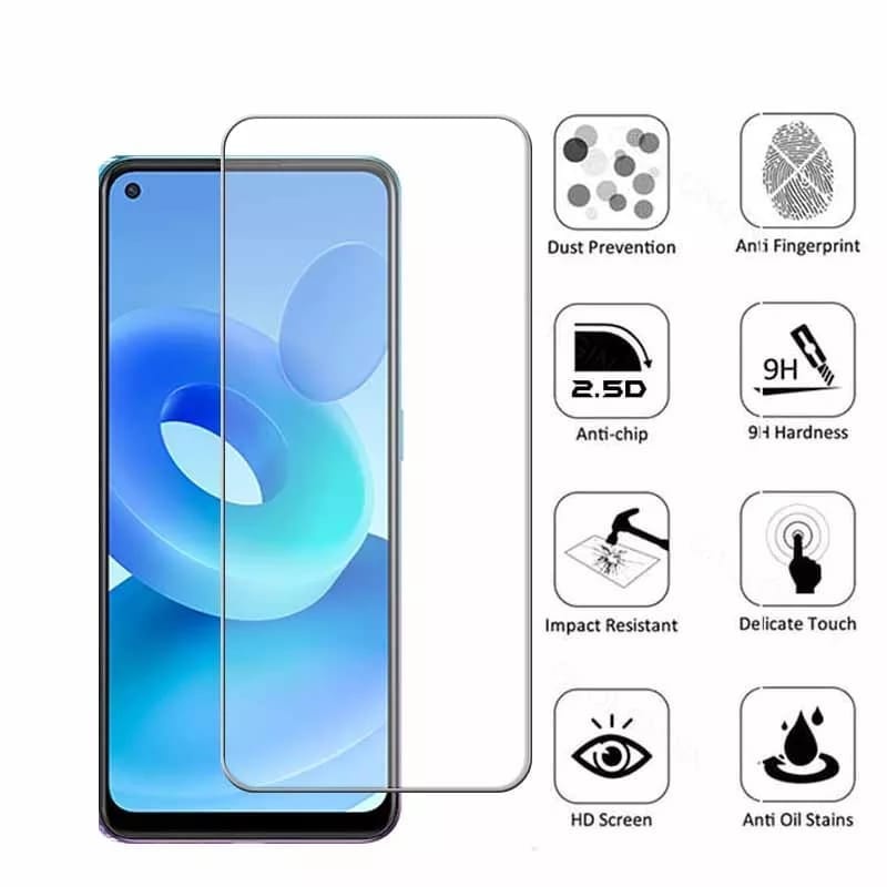 PAKET 3IN1 TEMPERED GLASS BENING OPPO A95 A74 A55 A54 4G/5G TG LAYAR ANTI GORES KACA FULL COVER