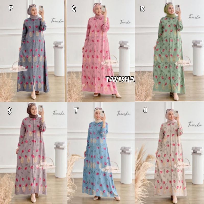 TAVISHA by Gagil Fashion (Gamis motif, Gamis simple motif, Gamis bordir, Gamis embroidery)