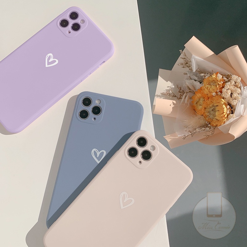 Soft iPhone Case iPhone 7 8 6 6s Plus 11 12 Pro Max X XR XS Max SE 2020 Love Heart Soft Straight Cube Soft Tpu Case