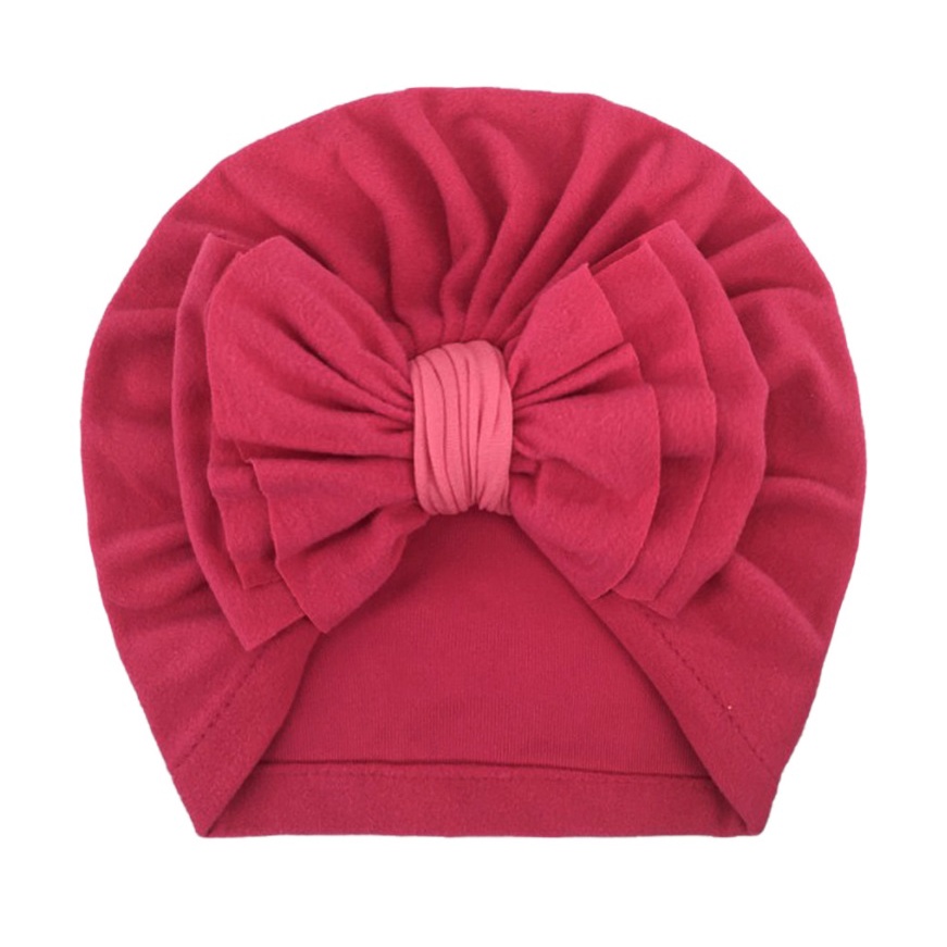 NEW  Turban / topi anak bayi motif pita tumpuk kualitas premium-PitaTumpuk.Pink Mid